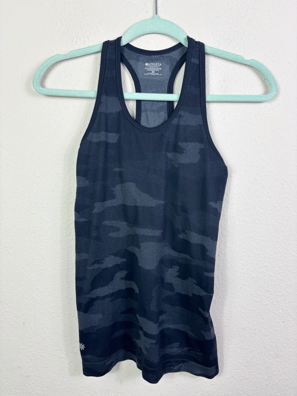 Athleta Speedlight‎ Camo tank top black grey size XS